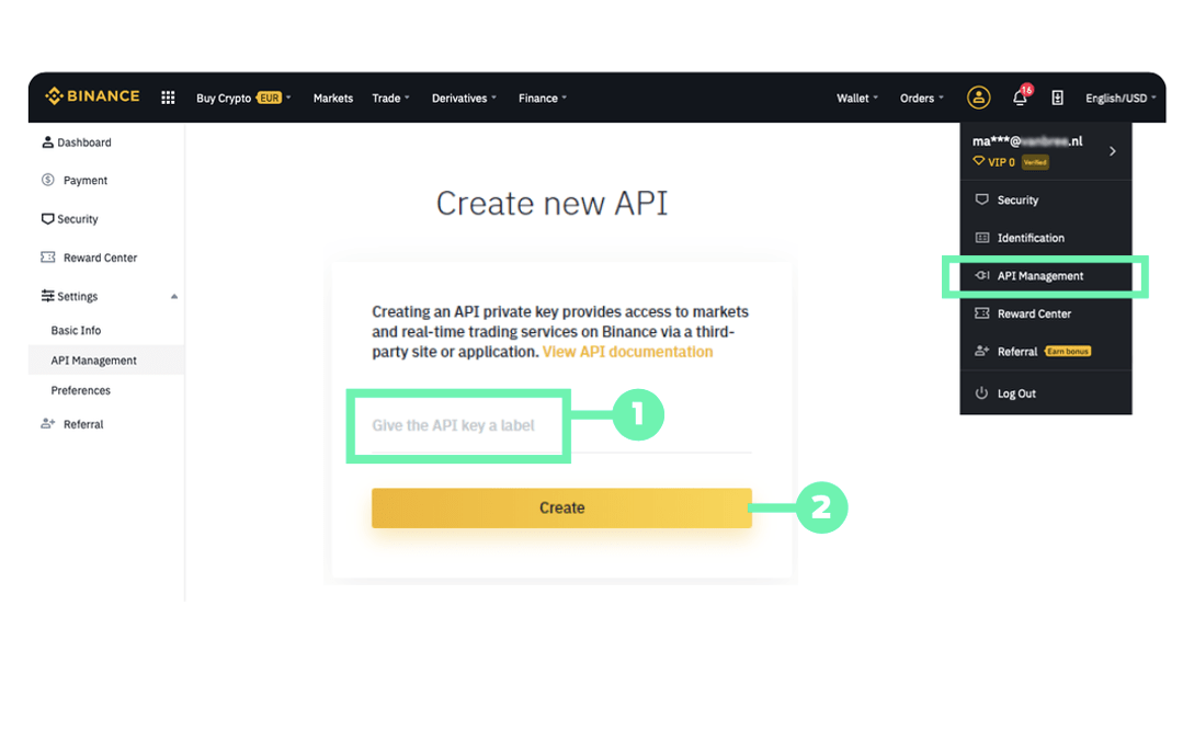 FRCST | How to create API on Binance | Trade and Invest in Crypto